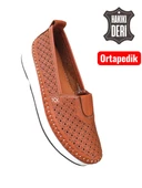 Viyolas Hakiki Deri Kadın Ayakkabısı Lastikli KDL thumbnail 9