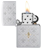 Zippo Fleur-De-Lys Pattern Dizayn Çakmak thumbnail 3