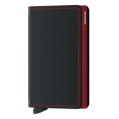Secrid Slimwallet Matte Cüzdan, Siyah-Kırmızı thumbnail 1