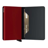 Secrid Slimwallet Matte Cüzdan, Siyah-Kırmızı thumbnail 2