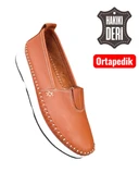 Viyolas Hakiki Deri Kadın Ayakkabısı Lastikli Düz thumbnail 3