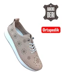 Viyolas Hakiki Deri Bağlı Kadın Ayakkabısı Ç L thumbnail 3