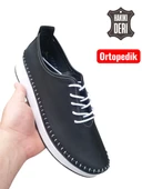 Viyolas Hakiki Deri Kadın Ayakkabısı Bağlı Düz thumbnail 2