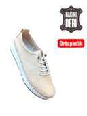 Viyolas Hakiki Deri Kadın Ayakkabısı Bağlı Düz thumbnail 3