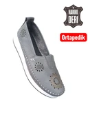 Viyolas Hakiki Deri Kadın Ayakkabısı Lastikli Ç L thumbnail 2