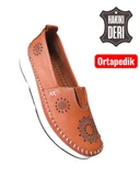 Viyolas Hakiki Deri Kadın Ayakkabısı Lastikli Ç L thumbnail 4