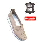 Viyolas Hakiki Deri Kadın Ayakkabısı Lastikli Ç L thumbnail 5