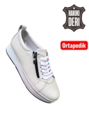 Viyolas Hakiki Deri Kadın Ayakkabısı Fermuarlı thumbnail 3