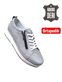 Viyolas Hakiki Deri Kadın Ayakkabısı Fermuarlı thumbnail 4