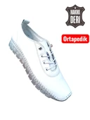 Viyolas Hakiki Deri Kadın ayakkabısı Jel Taban Düz thumbnail 1