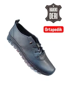 Viyolas Hakiki Deri Kadın ayakkabısı Jel Taban Düz thumbnail 2