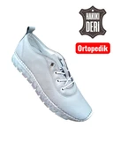 Viyolas Hakiki Deri Kadın ayakkabısı Jel Taban Düz thumbnail 3