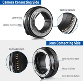 Neewer EF-EOSR Canon EF - RF AF Lens Adaptörü thumbnail 2