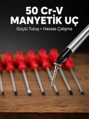 7 Parça Tornavida Seti Manyetik Uç Ergonomik Sap thumbnail 1