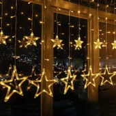 138 Ledli Yıldız Perde Işık 3 Metre thumbnail 3