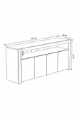 Platinreyon SUR LEDLİ KONSOL 164 CM MEŞE thumbnail 5