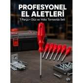 Profesyonel 7 Parça Tornavida Seti Ergonomik Saplı El Aleti thumbnail 1