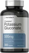 Horbäach Chelated Potassium Gluconate 595 mg 300 Caplets thumbnail 1
