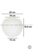BİÇİÇEK Küre Saksı 25 Cm Beyaz thumbnail 2