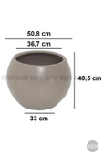 BİÇİÇEK Küre Saksı 51 Cm Mocha thumbnail 2