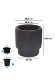 BİÇİÇEK Vega Saksı 32 Cm Si̇yah thumbnail 2