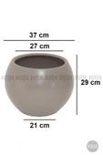 BİÇİÇEK Küre Saksı 37 Cm Mocha thumbnail 2