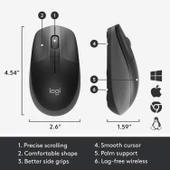 LOGİTECH M190 USB Kablosuz Mouse Siyah (910-005905) thumbnail 2