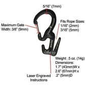Nite- Ize Figure 9 Carabiner Small Black Karabina thumbnail 2