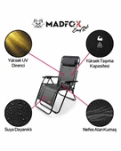 Madfox Easyrest Gri Katlanır Şezlong Sandalye thumbnail 3