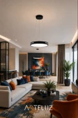 ARTELUZ YUVARLAK MODEL MODERN SARKIT AVİZE (50 CM) thumbnail 3