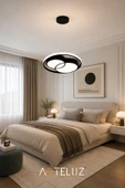 ARTELUZ ÇİFT YUVARLAK MODEL MODERN SARKIT AVİZE (50 CM) thumbnail 5
