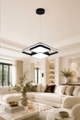 ARTELUZ ÇİFT KARE MODEL MODERN SARKIT AVİZE (50X50 CM) thumbnail 6