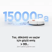 Xiaomi Robot Vacuum H50 Pro Beyaz Akıllı Robot Süpürge thumbnail 5