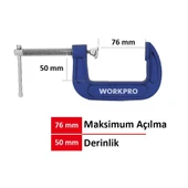 WORKPRO WP232018 75mm G Tipi İşkence thumbnail 3