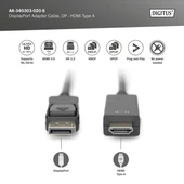 DIGITUS DP-HDMI Görüntü Kablosu 2m (AK.340303.020.S) thumbnail 3