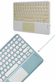 Bluetooth Touchpad Klavye Ultra İnce Taşınabilir Q Klavye thumbnail 3