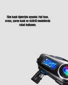 IP65 Suya Dayanıklı Kask Bluetooth Kulaklık LCD Ekranlı thumbnail 2