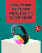 TypeC Şarjlı RGB Işıklı Bluetooth Kulaklığı thumbnail 1