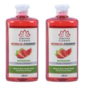 Sensitive Flowers Watermelon Strawberry Refreshing Duş Jeli 2 X 650 Ml thumbnail 1