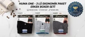 Huma One Erkek Havlu Bel Düz Boxer 3 lü thumbnail 2