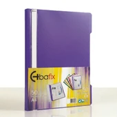 Bafix Telli Dosya Plastik XL Mor A4 (50 li) thumbnail 2