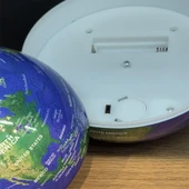 360 Derece Dönen LED Işıklı Mavi Dünya Küresi thumbnail 3