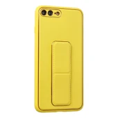 İphone 7 Plus Kılıf Coco Deri Standlı Kapak - Sarı thumbnail 2
