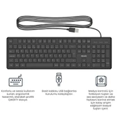 PHILIPS SPK6248B, USB Kablolu, Türkçe Q, Multimedya Klavye (Siyah) thumbnail 4