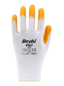 Beybi Polyester-Nitril İş Eldiveni PN7 No: 10 SARI - 3 Çift thumbnail 2
