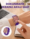 Pembe Mor Ve Metal Kordonlu Akıllı Saat Hediye Seti thumbnail 1