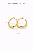 Loop Gold Halka Küpe thumbnail 3