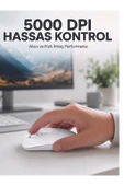 Kablosuz Bluetooth Oyuncu Mouse Sessiz Tıklama Ergonomik Wireless Fare thumbnail 1