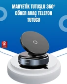 Evrensel Manyetik Araç Telefon Tutucu 360° Döner Başlık thumbnail 1