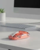 Sessiz Tıklamalı Şeffaf Mouse Bluetooth ve USB Uyumlu thumbnail 1